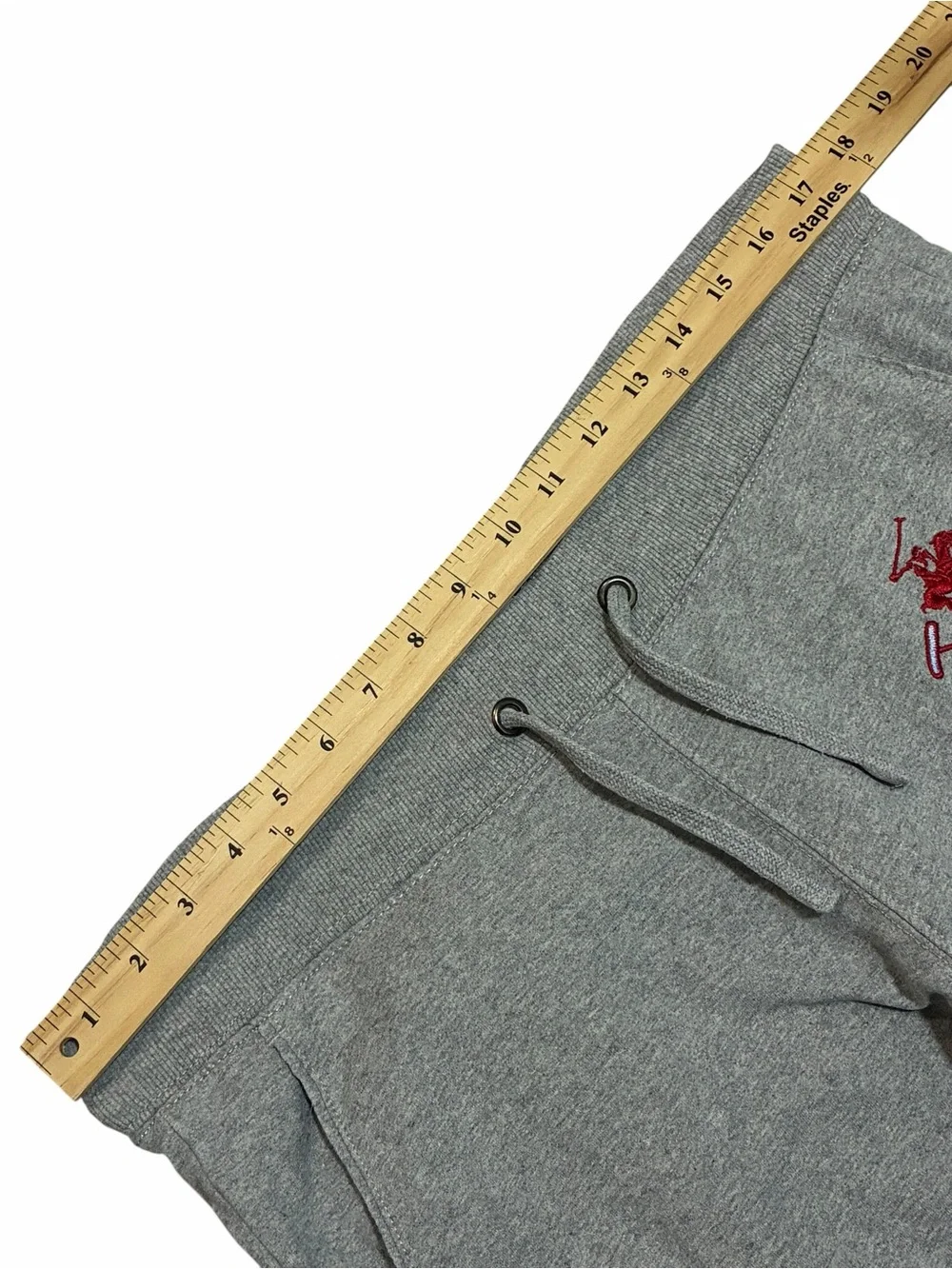 Beverly Hills Polo Club Sport Track Pants Medium Gray Joggers Logo 100% Cotton M